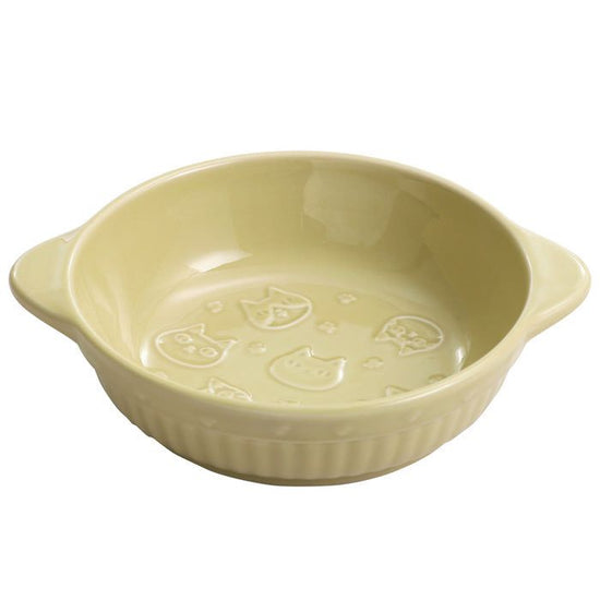 Three Cat Brothers Relief Gratin Dish Beige (23222)