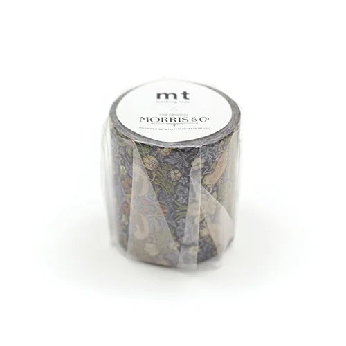 mt Masking Tape – Morris & Co.: Strawberry Thief Indigo/Mineral, 50mm×7m