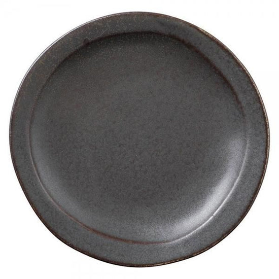 Veggie Color Rounded Dish, Black Kron, Western Tableware, Rounded Plate, Made in Japan, Minoyaki, Stylish
