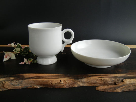 White Porcelain Coffee Cup (cup & saucer)