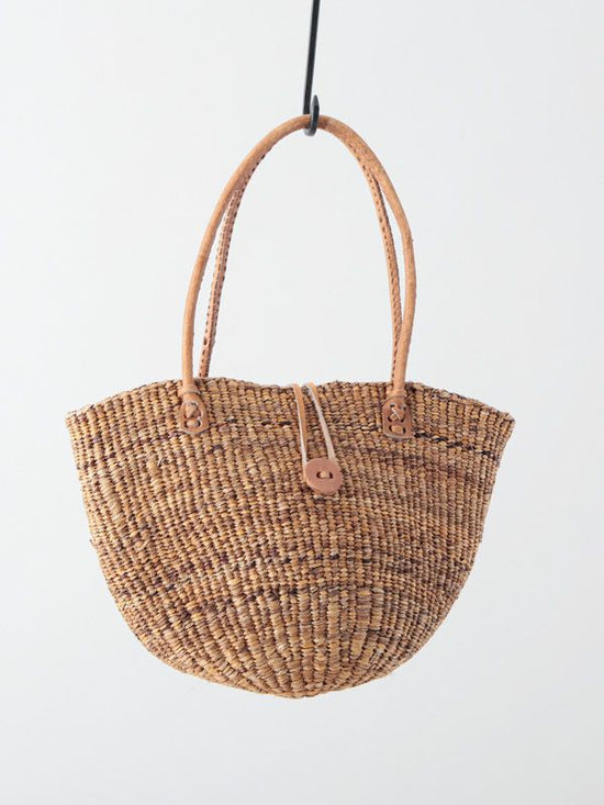 Banana Fiber Bag with Loop Flap