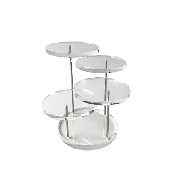 Acrylic Round 4-tier Stand M Size Acrylic Transparent L-9432