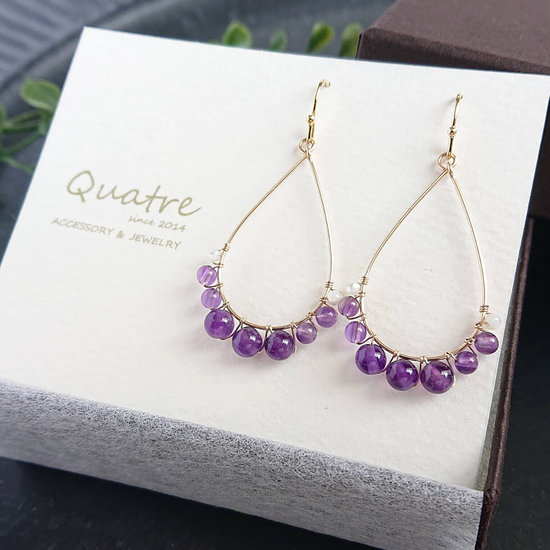 Amethyst Pierced earrings muse