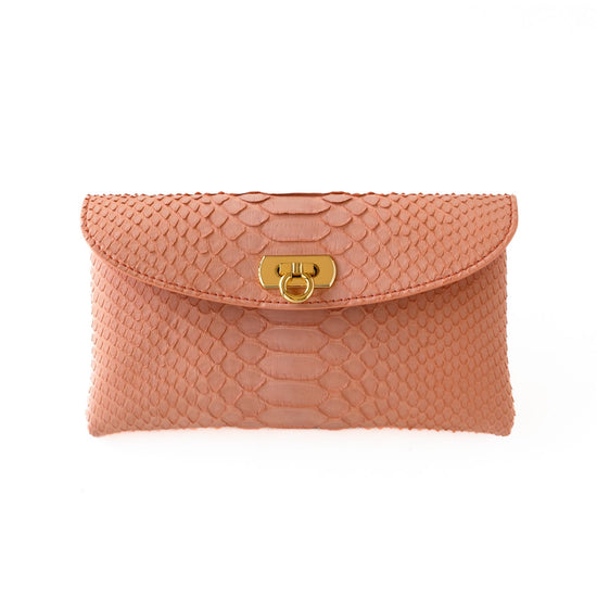 Flap wallet fleur long colored python