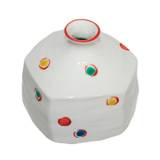 [Eisyou] Hexagonal vase with polka dot design