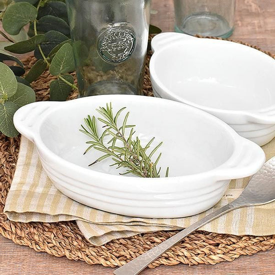 White Gratin L White type Western Tableware, Ovenware, Gratin, Oven OK, Made in Japan, Minoyaki Gratin Dish