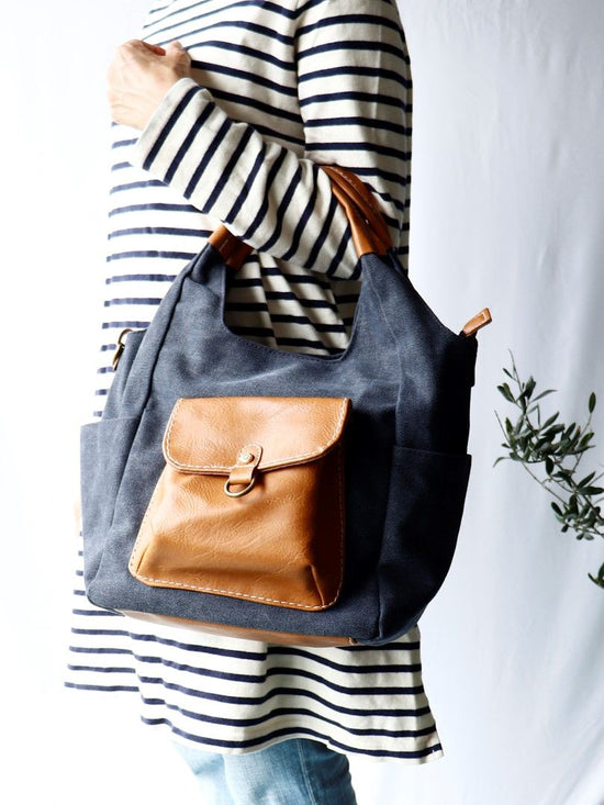 Canvas and Synthetic Leather Critter Tote