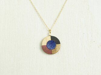[New work] Necklace of Marquetry and Ceramic Shards "Ruri"