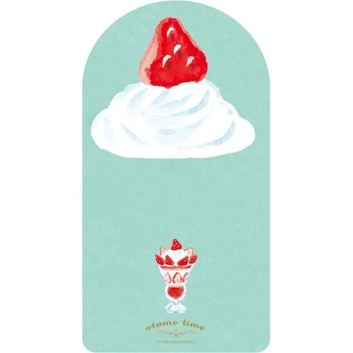 Furukawa Shiko Dokusho-biyori Book Cover & Bookmark Set – Strawberry Parfait