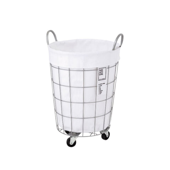 WIRE ARTS & PRO LAUNDRY BASKET with CASTER 33L / Laundry Basket