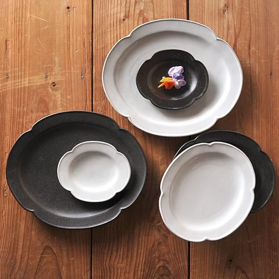 DEPRE White Oval Plate L White Tableware, Western Tableware, shaped plate, made in Japan, Minoyaki