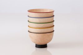 Iroha Bowl Colorful Red Rim