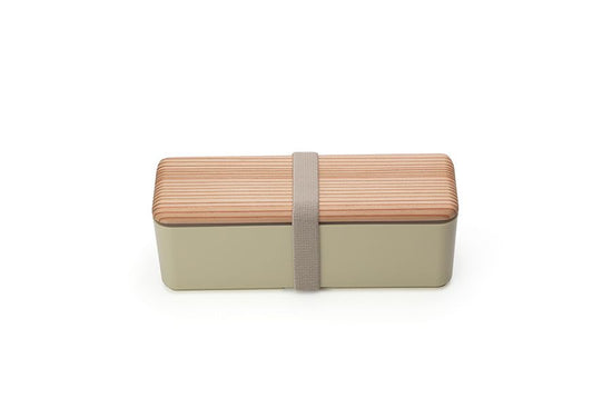BENTO STORE Bento Box with Wooden Lid, Slim, Ancient Cedar 400ml