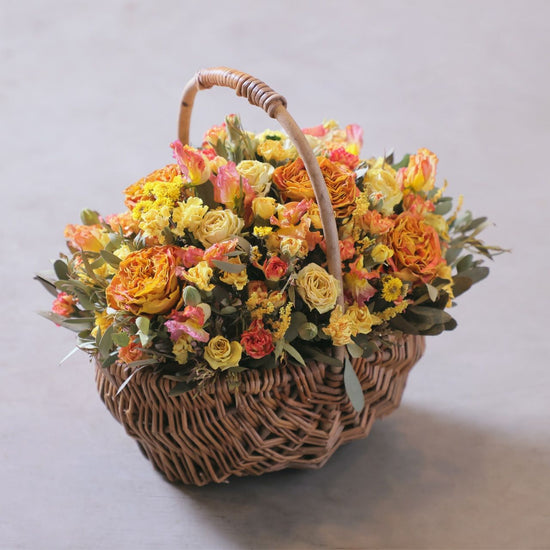 Basket arrangement-L-yellow×orange