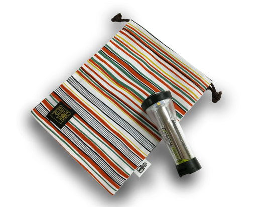 HAURA Drawstring Pouch, Striped Pattern (Ro pattern), S Size
