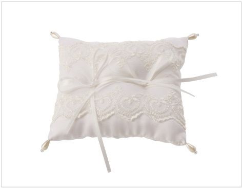 Pillow with lace for bridal ring RP-002