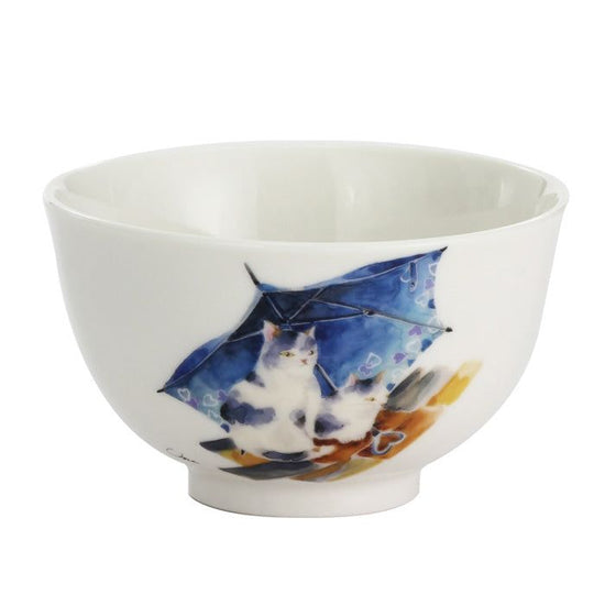 Island Cat Rice Bowl Rainy Day (13351)