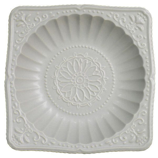 Fleur Brunch Plate Gray (08432)