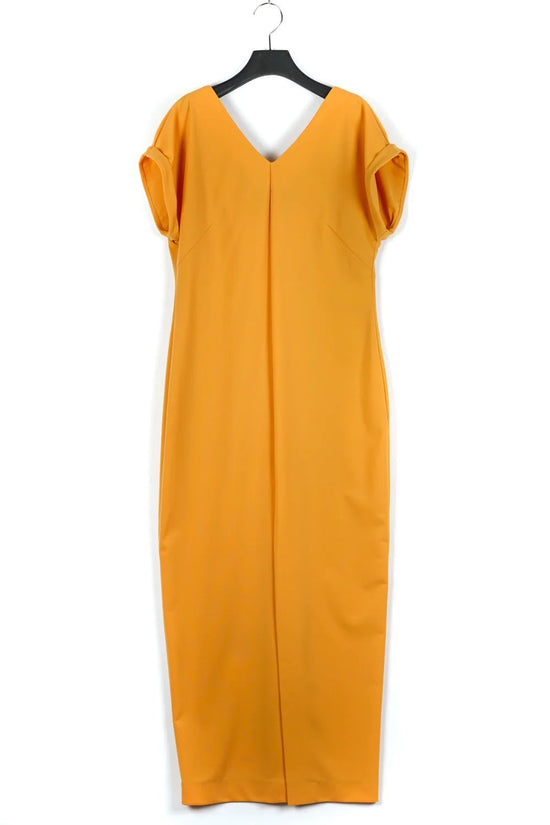 Line Belt Long Dress (Yellow)