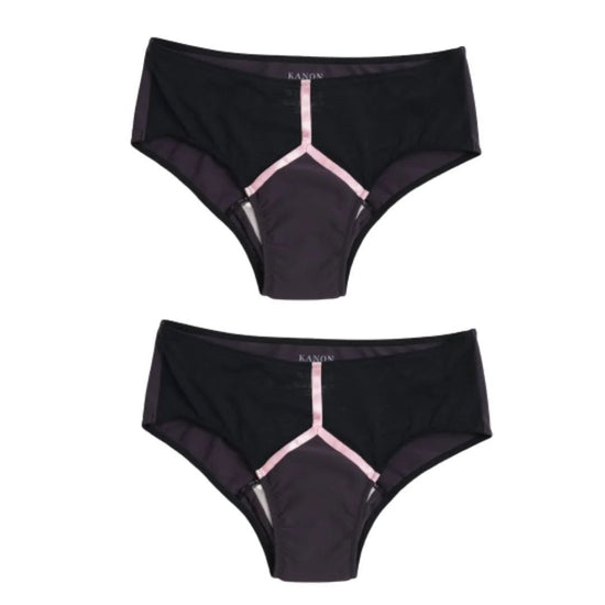 [Kanon Absorbent Panties (Pink-Black)