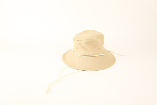 Lace-Up Bucket Hat (Beige)