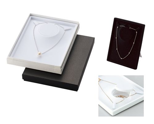 Accessory Box for Necklace with Necklace Stand Mount, 12 pcs AR-N49