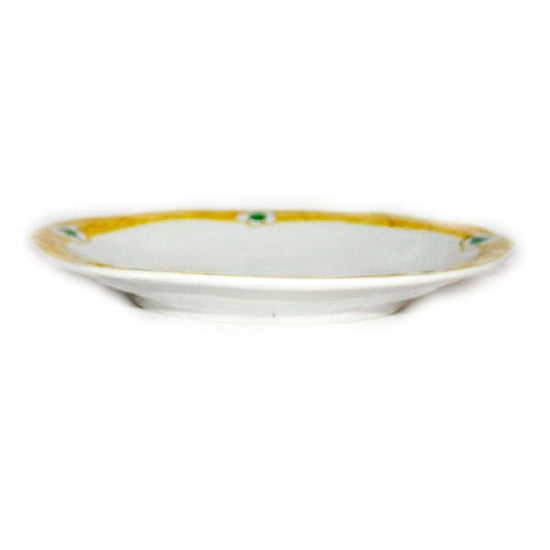 [Eisyou] 8" Oval Dish with White Flower Design