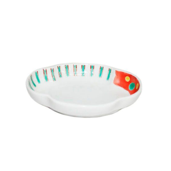 [Eisyou] 3" tsuba-shaped plate with two patterns