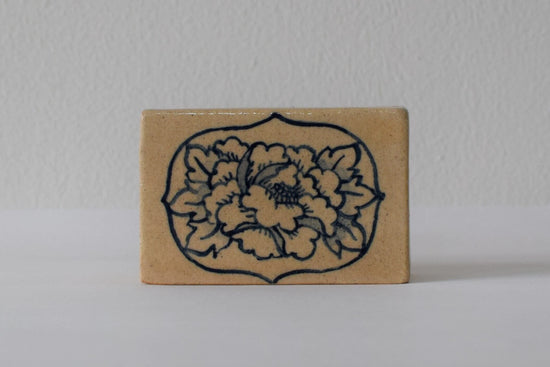 Ceramic matchbox peony