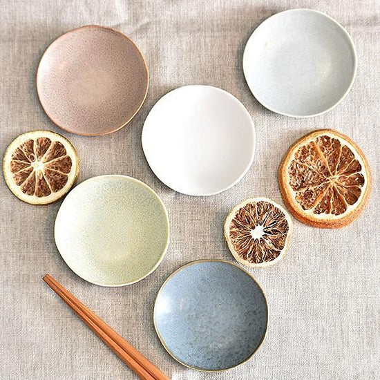 Cuisine Glazed blue bean dish, blue, Western tableware, small dish, made in Japan, Minoyaki