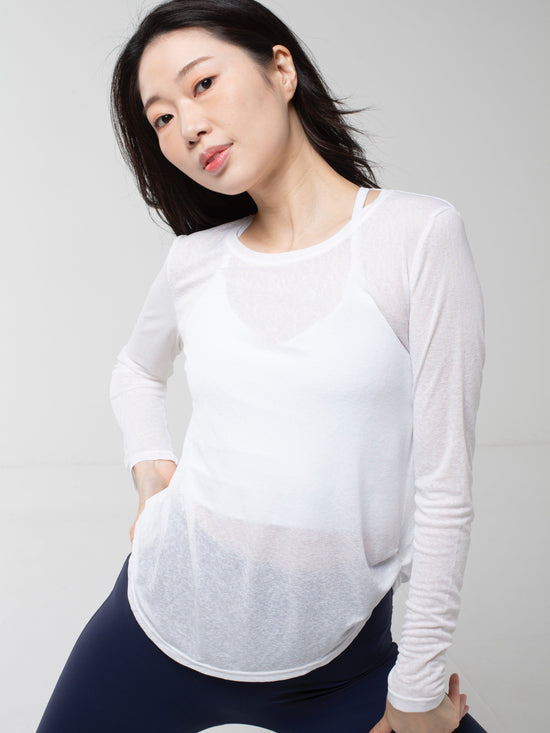 June Sheer Long Sleeve Top