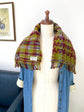 Handwoven tweed shawl ♡♤ ♭65 [made with apparel leftover yarn]