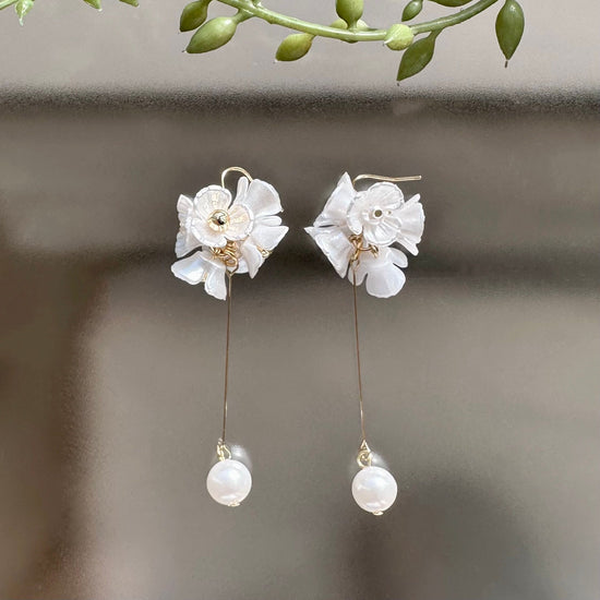 Flower Pierced earrings / Clip-on earrings