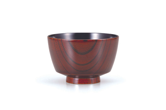 Yamanaka-nuri Kasho-an original product: Zelkova 3.7 Soup Bowl, Wood, Lu-uchi Black SO-0544