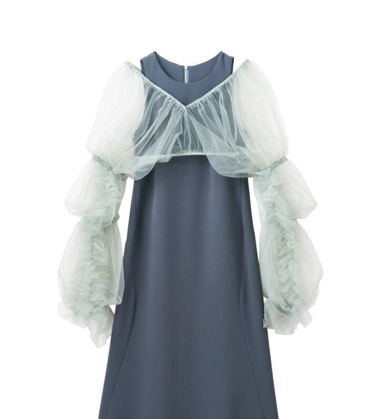 Tulle Bolero One Piece/Blue