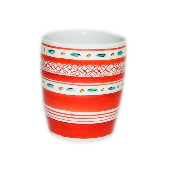 [Eisyou] (Lu) Teacup with small pattern in red glaze