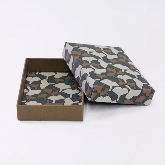 Kyoto Hand-dyed Japanese paper, small container (Gingko)