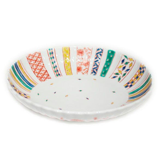 [Eisyou] 9" oval bowl with design of small pattern (limited edition)