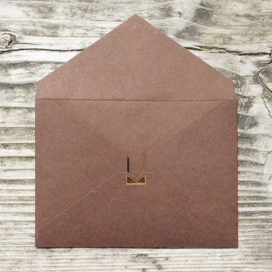[Simple Brown] Stylish Envelope with Card HSG01B