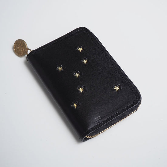 Round Zipper Key Case ( CYGNUS Black) CYGNUS Star Cowhide