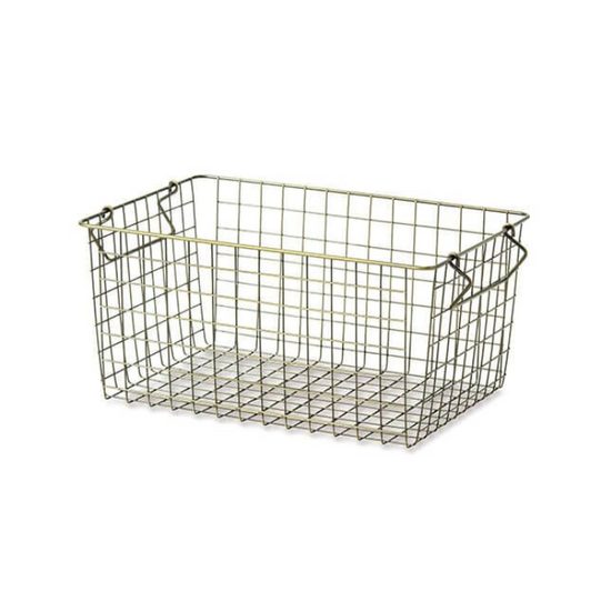 63675 Stacking basket, antique gold