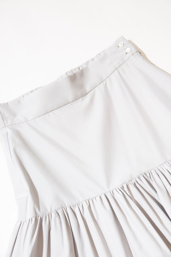 Taffeta Tiered Skirt (Gray)