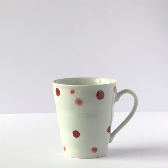 Aritayaki [for you] Matching Mug Polka Dot Red and Polka Dot Blue