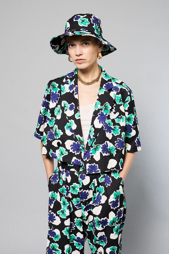 Yelena Short Sleeve Floral Printed Jacket