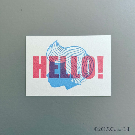 Postcard HELLO/Boy & Girl