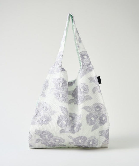 TWINS bag <L> [gray flower × ice green].