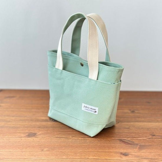 <New Item>Solid Canvas Mini Tote *Smoky Celadon