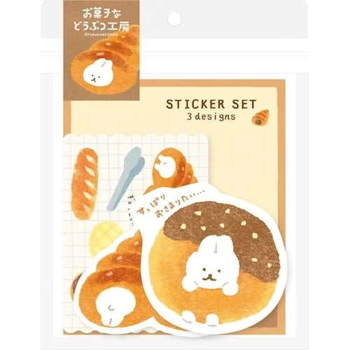 Furukawa Shiko Sticker Set of 3 – Tucked-In Rabbit