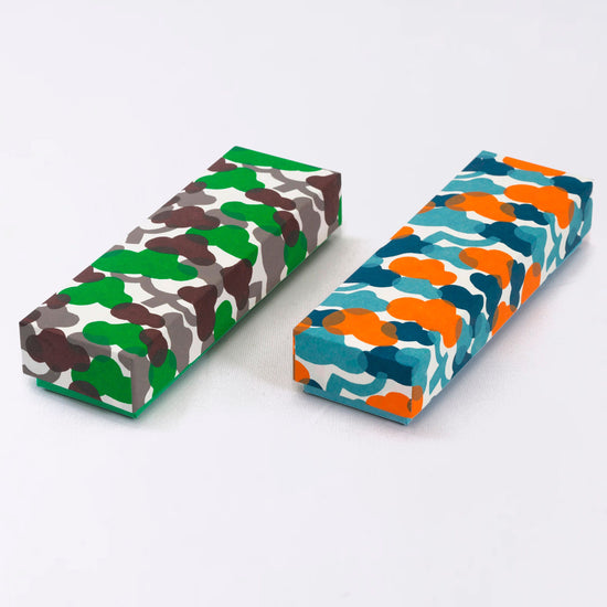 Pencil case (pine), hand-dyed Japanese paper, Kyoto