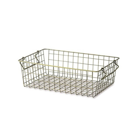 63673 Stacking basket, antique gold